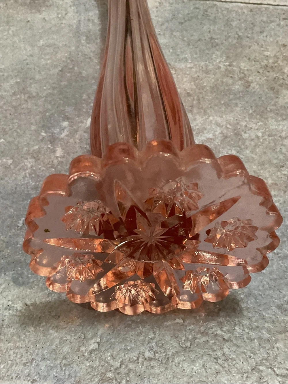 Pink depression bud vase
